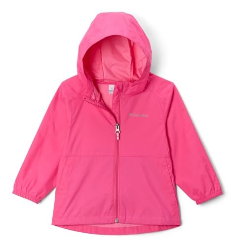 Columbia Youth Girls Switchback II Rain Jacket, Pink Ice, Medium - Image 1