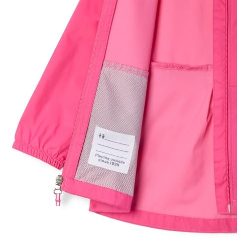Columbia Youth Girls Switchback II Rain Jacket, Pink Ice, Medium - Image 3