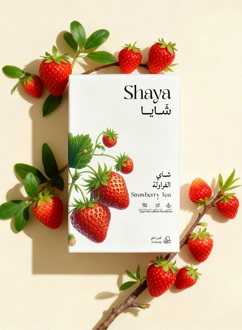 Shaya strawberry tea100% Natural, 20 Bags - Image 1