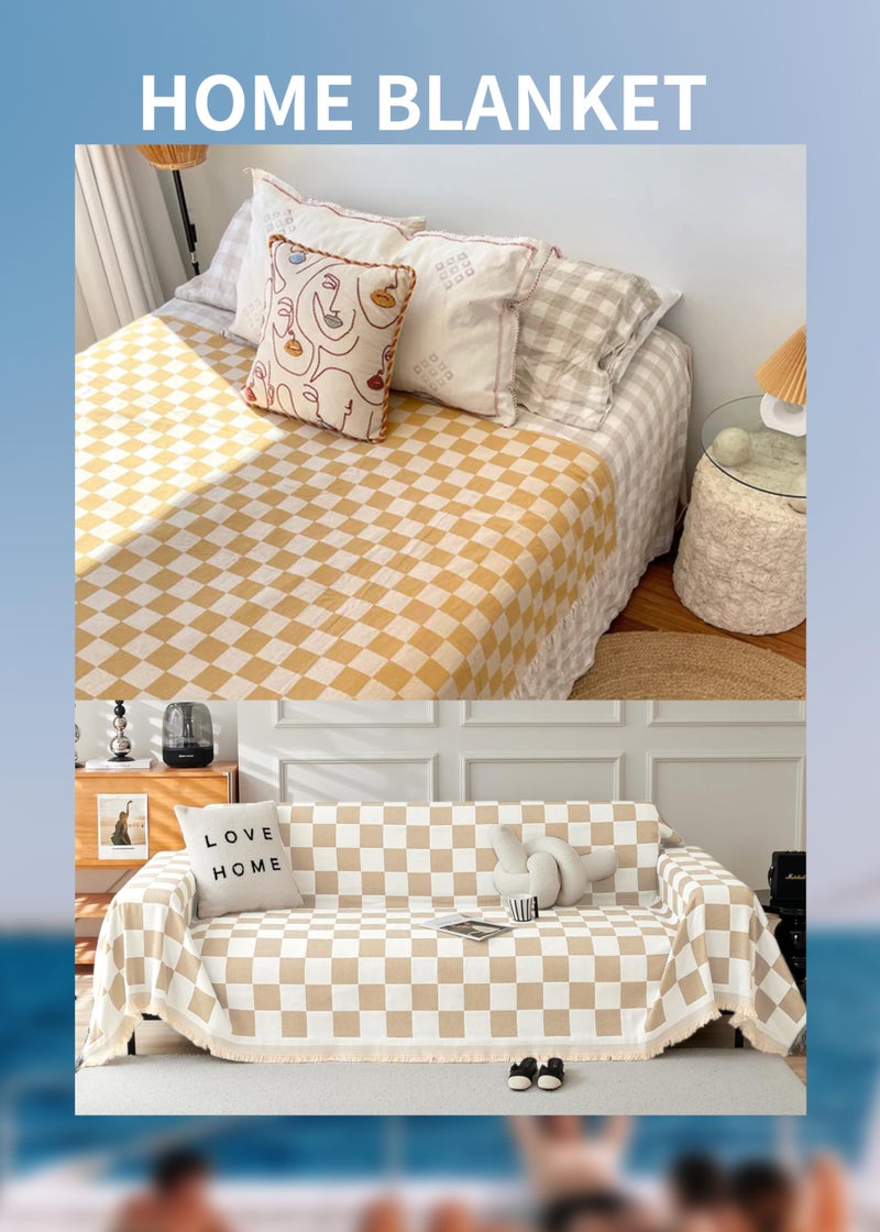 Antfuny Giant Beach Towel Blanket Autumn Outing Stuff for Women & Men Road Trip Camping Gear Ship Cruise Gear Must Haves Extra Large XXL Beige Plain PatternAirplane Accessories Travel Gadgets - Image 3
