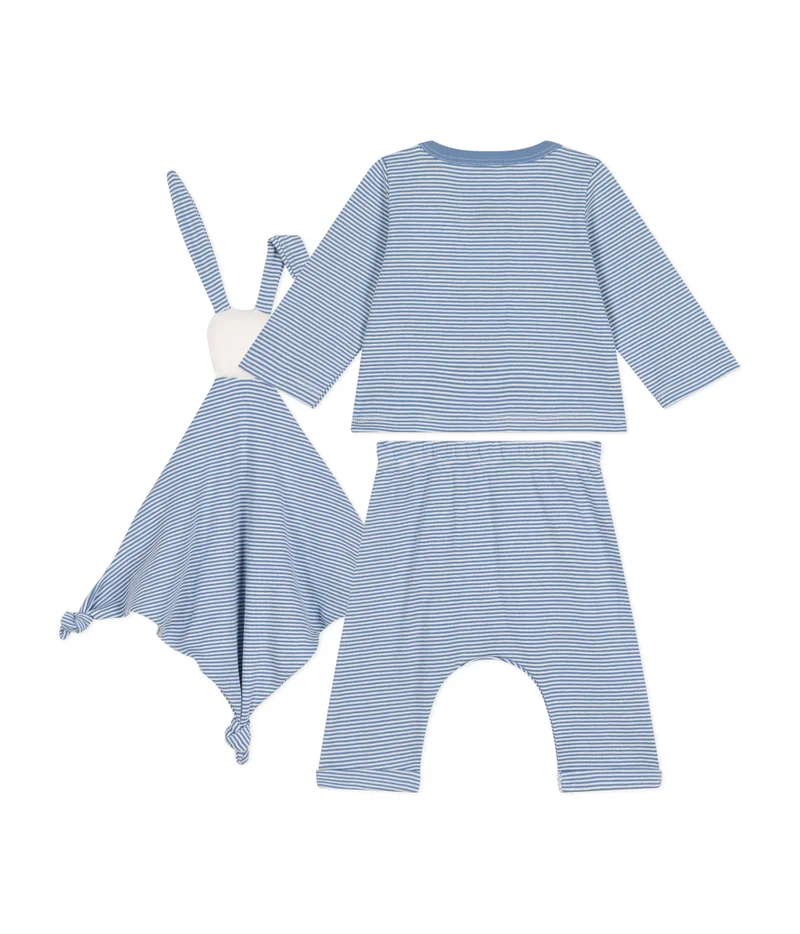 Petit Bateau Babies' three-piece set in cotton