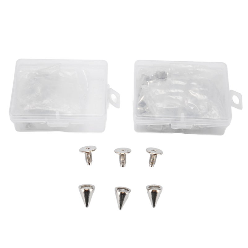100 Sets Clothing Spikes Electroplated Carbon Steel Strong Easy Operation Cone Spikes for Craft Belt Clothes - Image 1