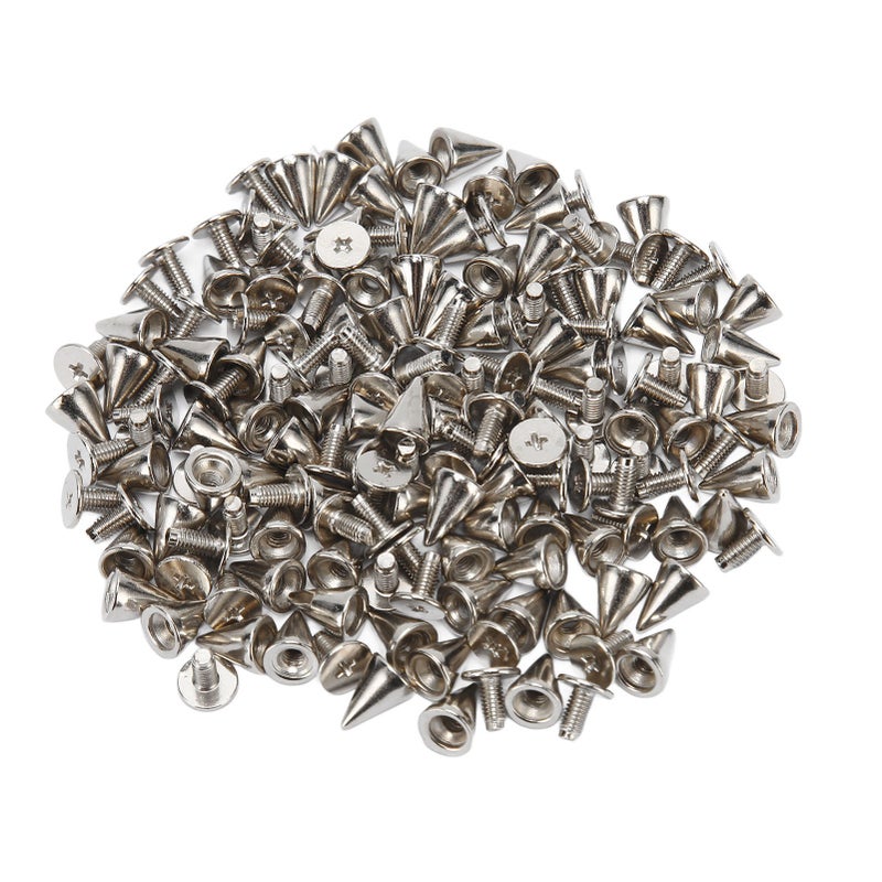 100 Sets Clothing Spikes Electroplated Carbon Steel Strong Easy Operation Cone Spikes for Craft Belt Clothes - Image 2