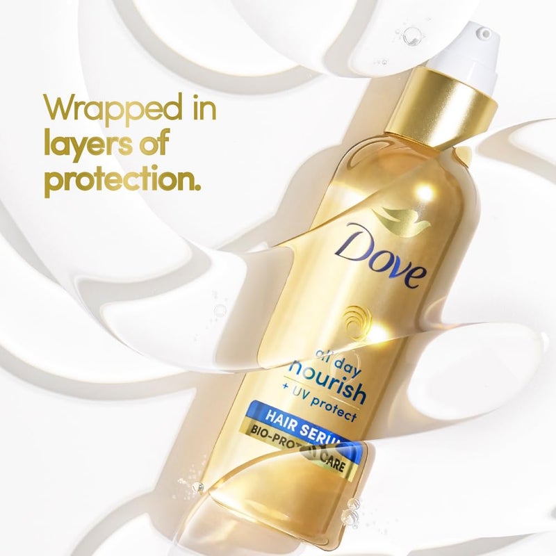 Dove All Day Nourish UV Protect Hair Serum For All Hair Types With Bio Protein Care 48ml - Image 4