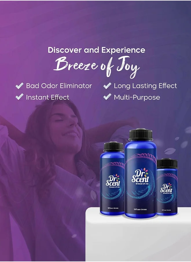 Dr Scent Diffuser Aroma Gentle, Feel the Distinctive Notes of Fiery Oranges and Bergamot, With Notes of Rose and Lavender, Ending with Delightful Notes of Patchouli and Vanilla (170ml)