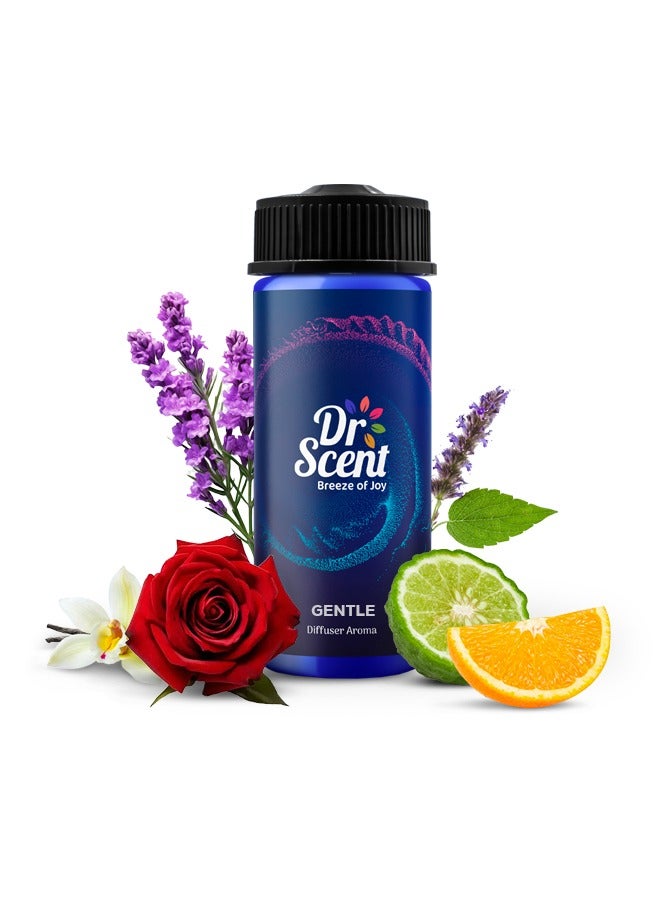 Dr Scent Diffuser Aroma Gentle, Feel the Distinctive Notes of Fiery Oranges and Bergamot, With Notes of Rose and Lavender, Ending with Delightful Notes of Patchouli and Vanilla (170ml) - Image 1