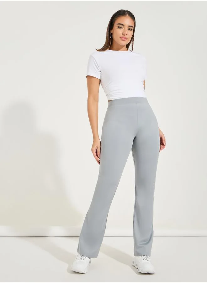 Styli Solid Light Flare Full Length Leggings