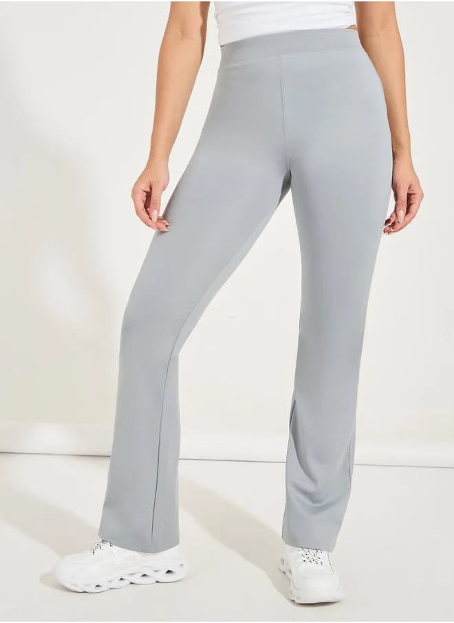 Styli Solid Light Flare Full Length Leggings