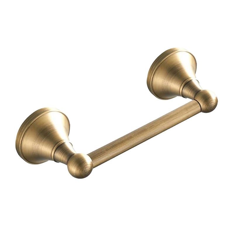Celbon Brass Toilet Roll Holder Double Post Pivoting Antique Toilet Paper Holder Tissue Roll Wall Mounted Toilet Paper Loo Holder for Bathroom Kitchen (Brush Bronze) - Image 1