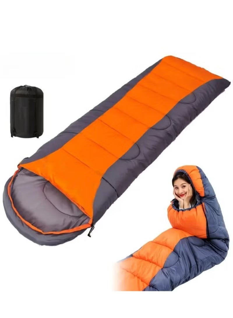 BlueFire Ultra-Warm 4 Season Hooded Sleeping Bag for Adults & Kids - Lightweight, Waterproof, & Compact Envelope Design for Camping, Hiking, Backpacking & Outdoor Adventures (Converts to Double Bag & Blanket) - Image 1