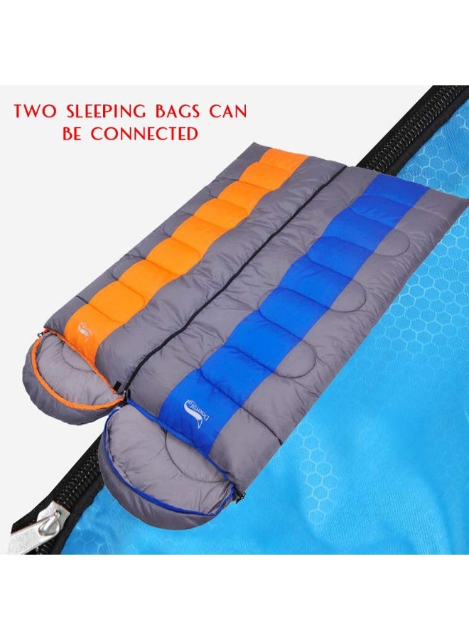 BlueFire Ultra-Warm 4 Season Hooded Sleeping Bag for Adults & Kids - Lightweight, Waterproof, & Compact Envelope Design for Camping, Hiking, Backpacking & Outdoor Adventures (Converts to Double Bag & Blanket) - Image 2