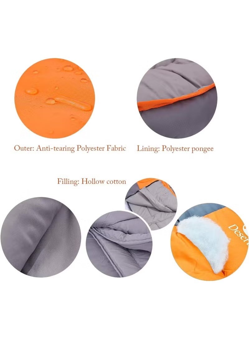 BlueFire Ultra-Warm 4 Season Hooded Sleeping Bag for Adults & Kids - Lightweight, Waterproof, & Compact Envelope Design for Camping, Hiking, Backpacking & Outdoor Adventures (Converts to Double Bag & Blanket) - Image 5