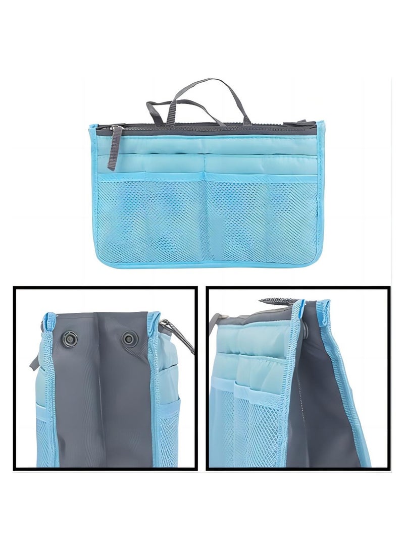 Women Tote Bag Organizer Insert, Travel Bag Insert, Compartment Bag, Felt Bag, Zipper Bag Organizer, Handbag Organizer Purse, Large Liner Tidy Bag, with 13 Pockets - Image 4