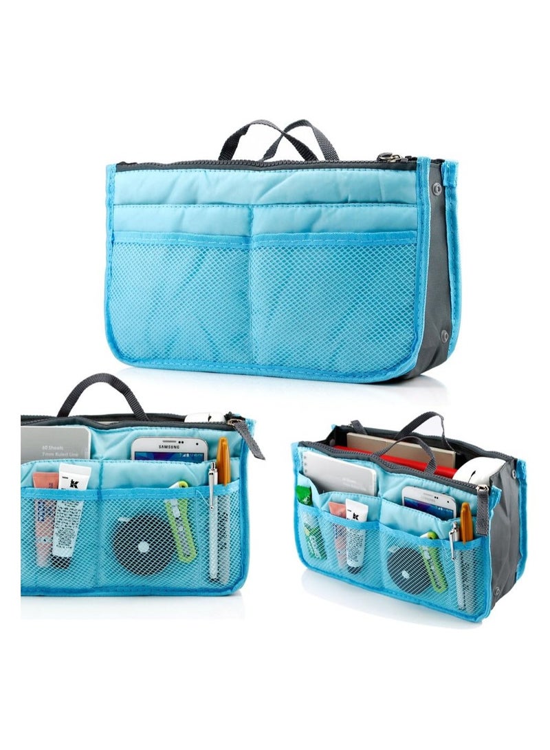 Women Tote Bag Organizer Insert, Travel Bag Insert, Compartment Bag, Felt Bag, Zipper Bag Organizer, Handbag Organizer Purse, Large Liner Tidy Bag, with 13 Pockets - Image 1