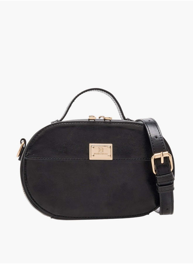 Flora Bella By Shoexpress Women's Solid Crossbody Bag with Zip Closure and Detachable Strap  - Image 1