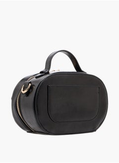 Flora Bella By Shoexpress Women's Solid Crossbody Bag with Zip Closure and Detachable Strap  - Image 3