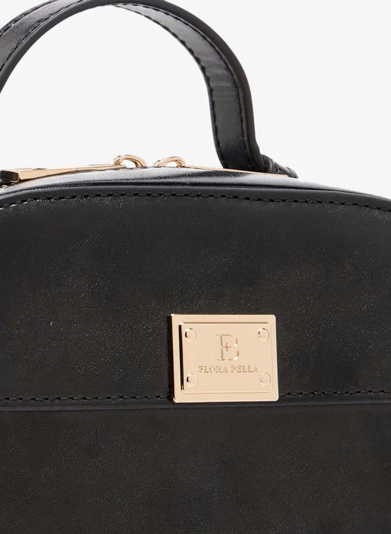 Flora Bella By Shoexpress Women's Solid Crossbody Bag with Zip Closure and Detachable Strap