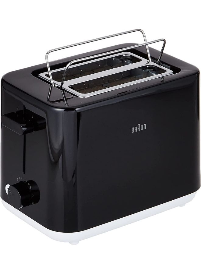 BRAUN Breakfast - Toaster 2 Slots, 8 Browning Settings, Bun Warmer 900 W HT 1010 BK Black - Image 1