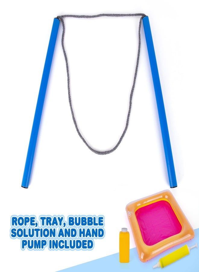 ArtCreativity طقم عصا الفقاعات العملاقة من آرت كرييتيفيتي مع حبل الفقاعات، محلول الفقاعات المركز، صينية قابلة للنفخ، ومضخة، حبل الفقاعات للفقاعات الكبيرة - ألعاب صنع الفقاعات العملاقة - أنشطة صيفية للأطفال - Image 5
