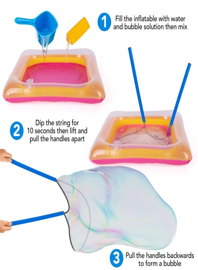 ArtCreativity طقم عصا الفقاعات العملاقة من آرت كرييتيفيتي مع حبل الفقاعات، محلول الفقاعات المركز، صينية قابلة للنفخ، ومضخة، حبل الفقاعات للفقاعات الكبيرة - ألعاب صنع الفقاعات العملاقة - أنشطة صيفية للأطفال - Image 3