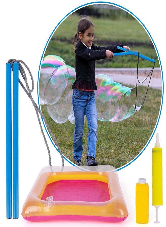 ArtCreativity طقم عصا الفقاعات العملاقة من آرت كرييتيفيتي مع حبل الفقاعات، محلول الفقاعات المركز، صينية قابلة للنفخ، ومضخة، حبل الفقاعات للفقاعات الكبيرة - ألعاب صنع الفقاعات العملاقة - أنشطة صيفية للأطفال - Image 1