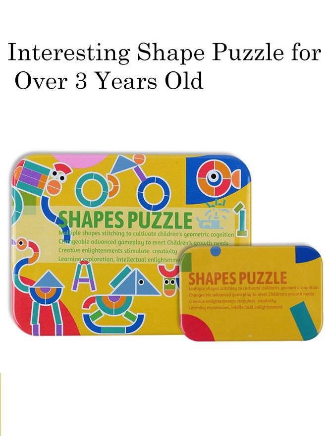 Shape Puzzle Animals Jigsaw, Puzzle Sorting  Stacking Games Educational Toys for Toddlers Kids Boys Girls Age Over 3 Years Old - Image 1