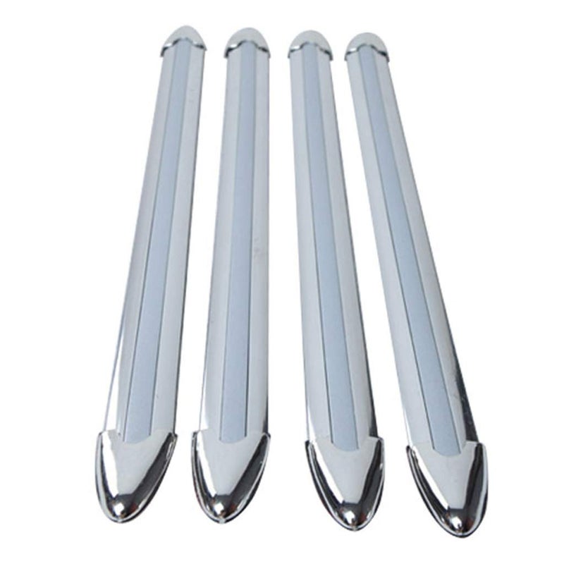 Generic 4Pcs Universal Vehicle Door Edge Protector Anti-scratch Bumper Protective Rubber Bar Car Door Protector Reflective Stickers Outdoor  - Image 1