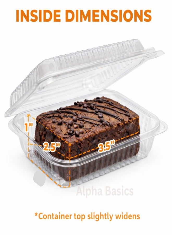 Alpha Basics Pack of 25 Transparent Hinged Pet Containers PL brownie box - Image 2