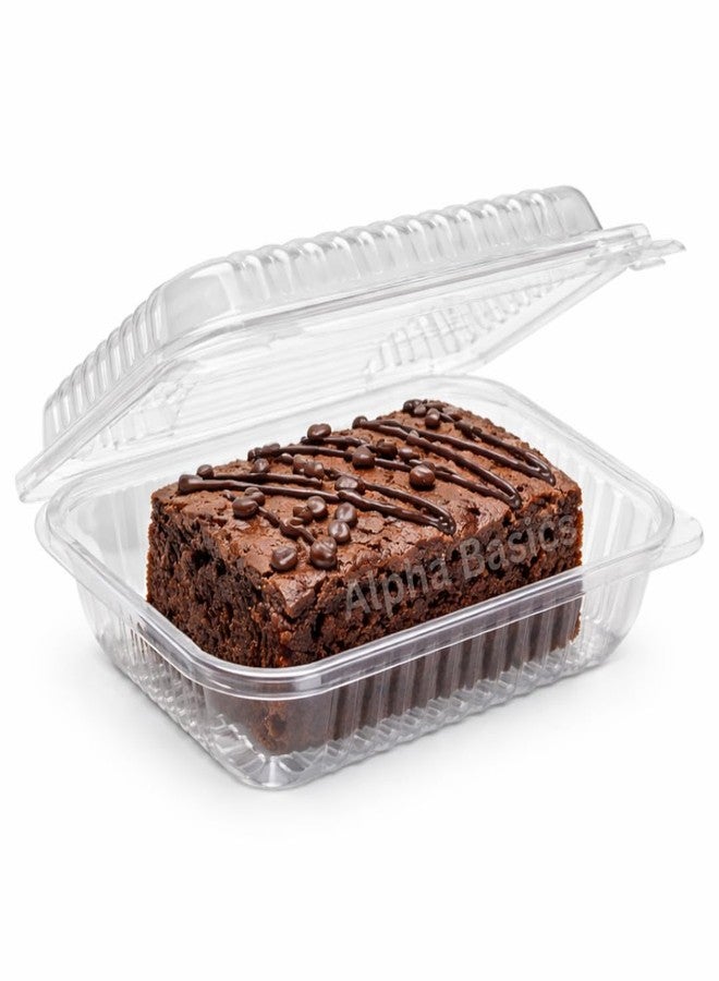 Alpha Basics Pack of 25 Transparent Hinged Pet Containers PL brownie box - Image 1