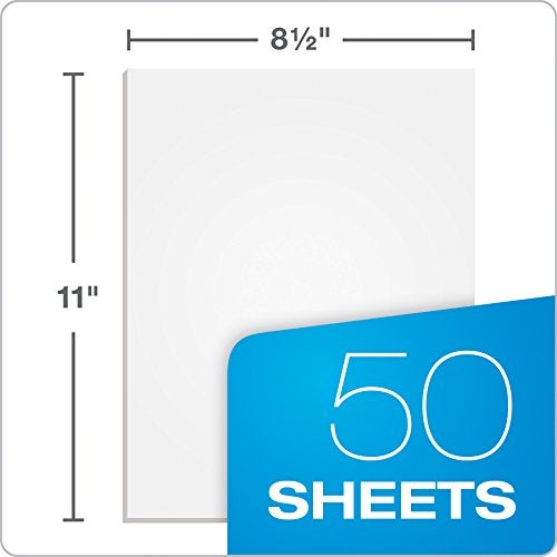 TOPS The Legal Pad Plus Writing Pads, Glue-Top, 8-1/2" x 11", Blank, 50 Sheets, 12 Pack (71520) , White - Image 3