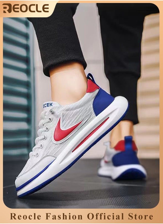 REOCLE Men's Sneakers Breathable Sports Sneakers Fashion Running Shoes Blade Non Slip Soft Sole Casual Athletic Walking Shoes Casual Lightweight Tennis Shoes  - Image 1