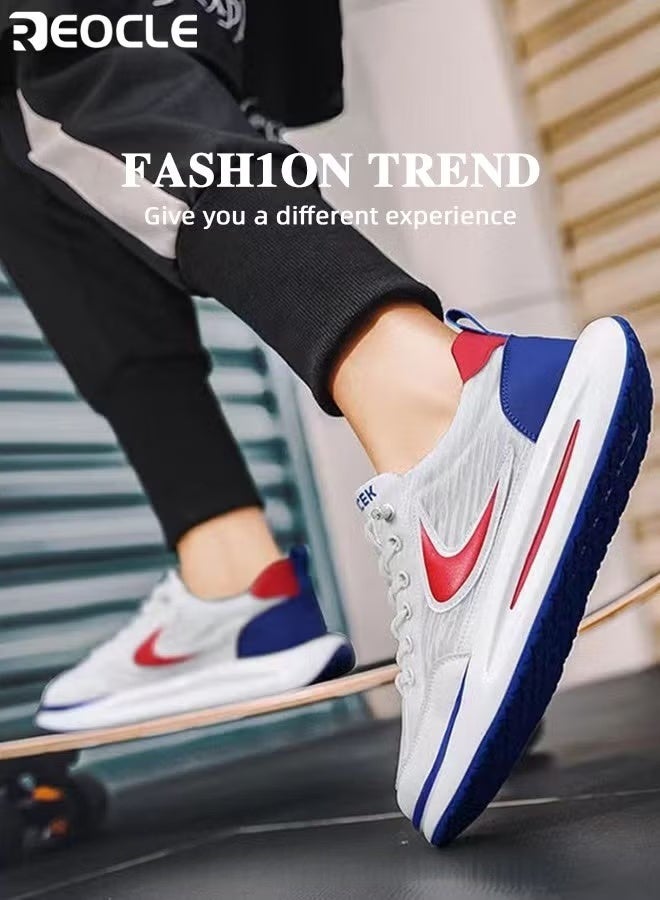 REOCLE Men's Sneakers Breathable Sports Sneakers Fashion Running Shoes Blade Non Slip Soft Sole Casual Athletic Walking Shoes Casual Lightweight Tennis Shoes - Image 2