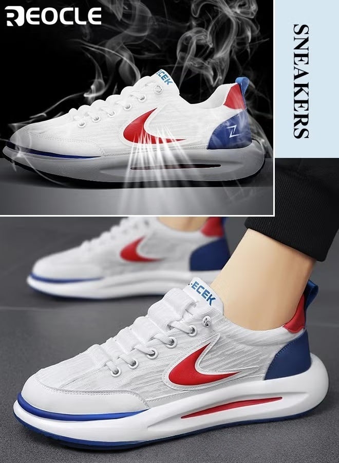 REOCLE Men's Sneakers Breathable Sports Sneakers Fashion Running Shoes Blade Non Slip Soft Sole Casual Athletic Walking Shoes Casual Lightweight Tennis Shoes - Image 5