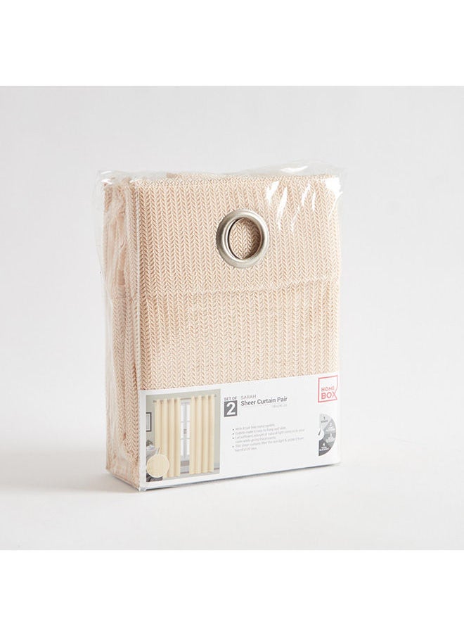 Home Box Pair Of Sarah Sheer Curtain 240 x 140 cm  - Image 4