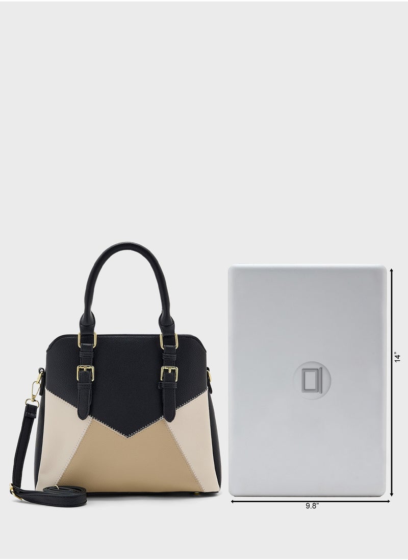 ELLA - Color Block Satchel - Image 1