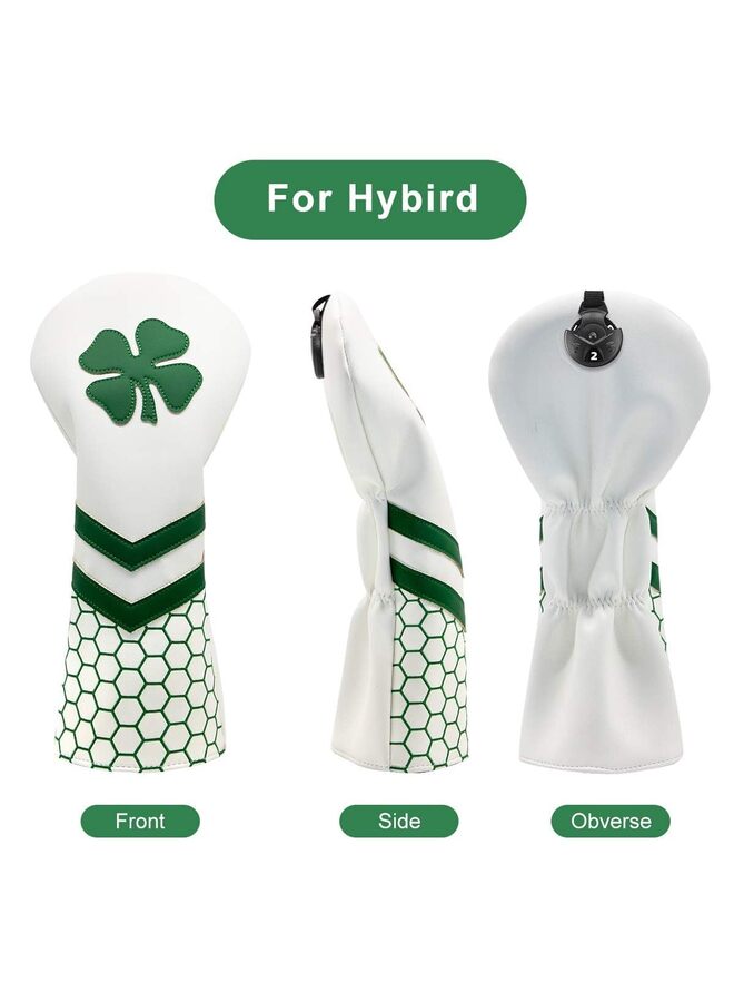 Generic Headcover Club Head Cover Protective - 3 Selections - Golf Driver Headcover Headcover Exchangeable, White Synthetic Leather fits for All Men Golfer (Size : FAIRWAY) - Image 3