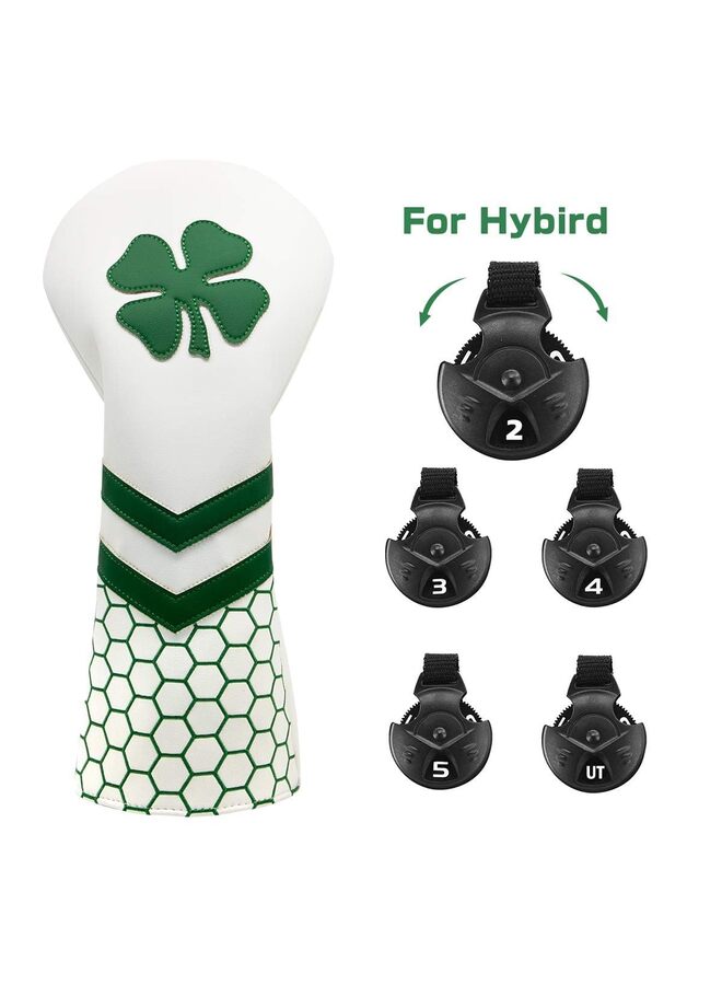 Generic Headcover Club Head Cover Protective - 3 Selections - Golf Driver Headcover Headcover Exchangeable, White Synthetic Leather fits for All Men Golfer (Size : FAIRWAY) - Image 2