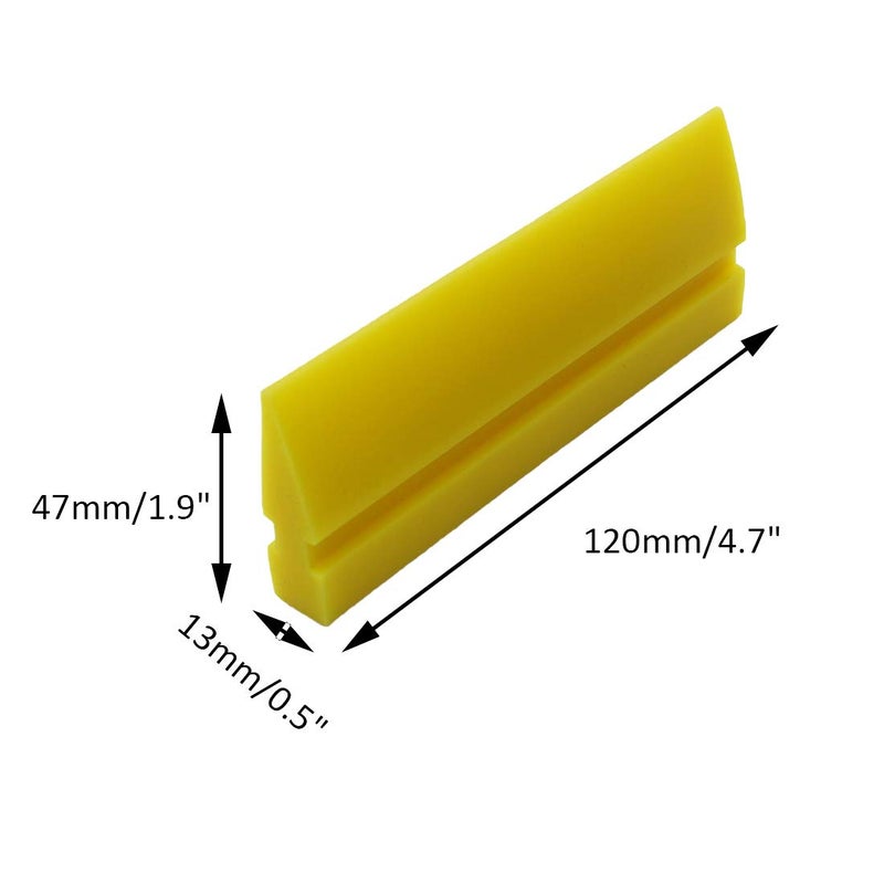 BokWin 4Pcs Soft Rubber Squeegee Blade for Car Vinyl Wrapping, Window Tint Film Installation, Car Decal Tool, Home Glass/Mirror/Window Cleaning as Water Blade Black and Yellow - Image 3