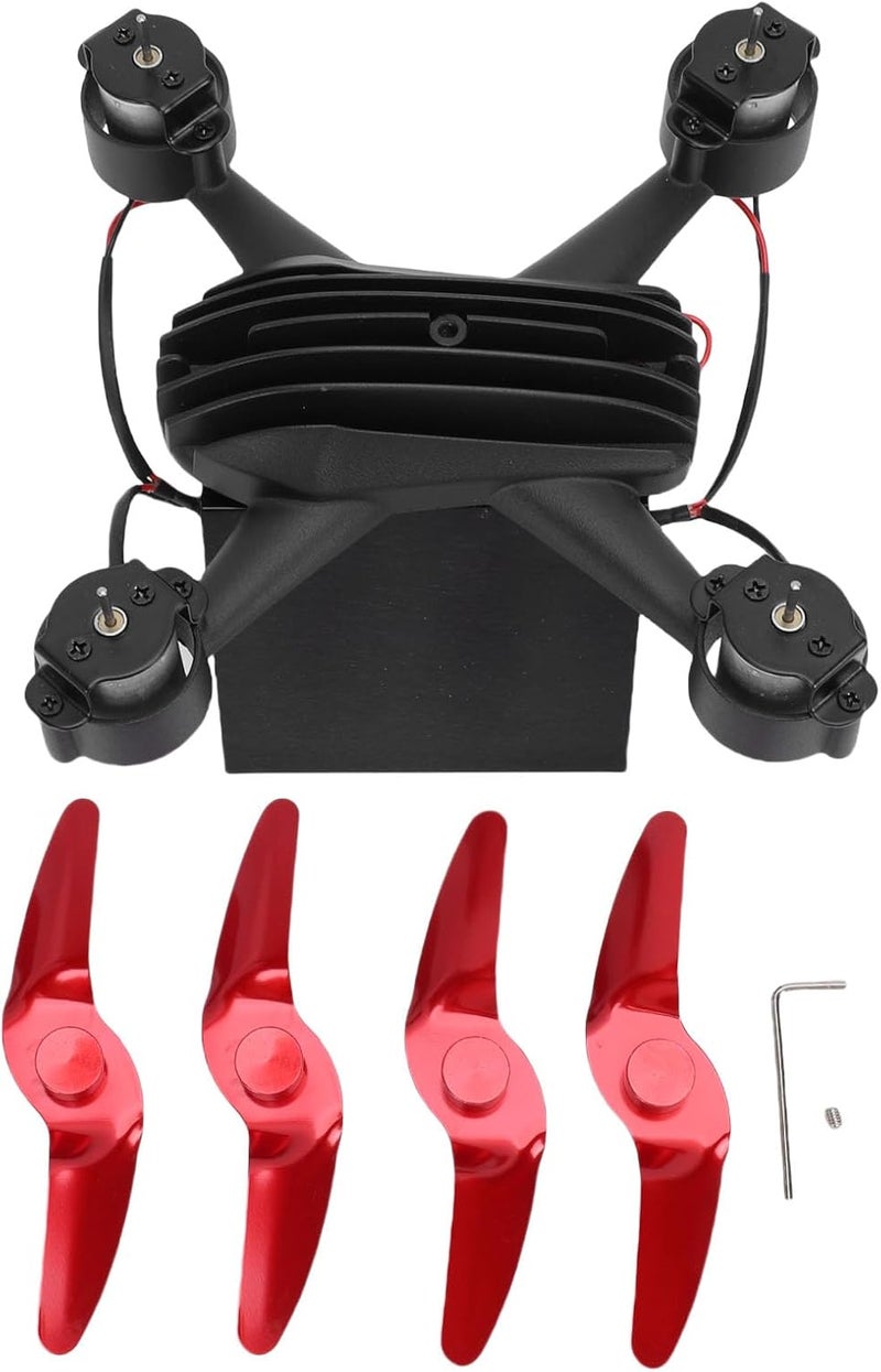 Hilitand Wood Stove Fan Heat Powered Aluminum Alloy Drone Shaped Wall Mount Thermal Fan for Pellet Gas Stove Fireplace - Image 2
