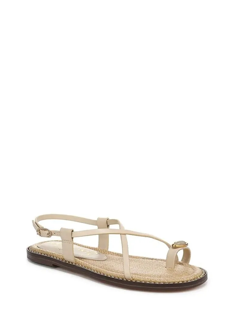 Sam Edelman BEIGE Tenly Toe Strap Sandal for Women | Best Price UAE