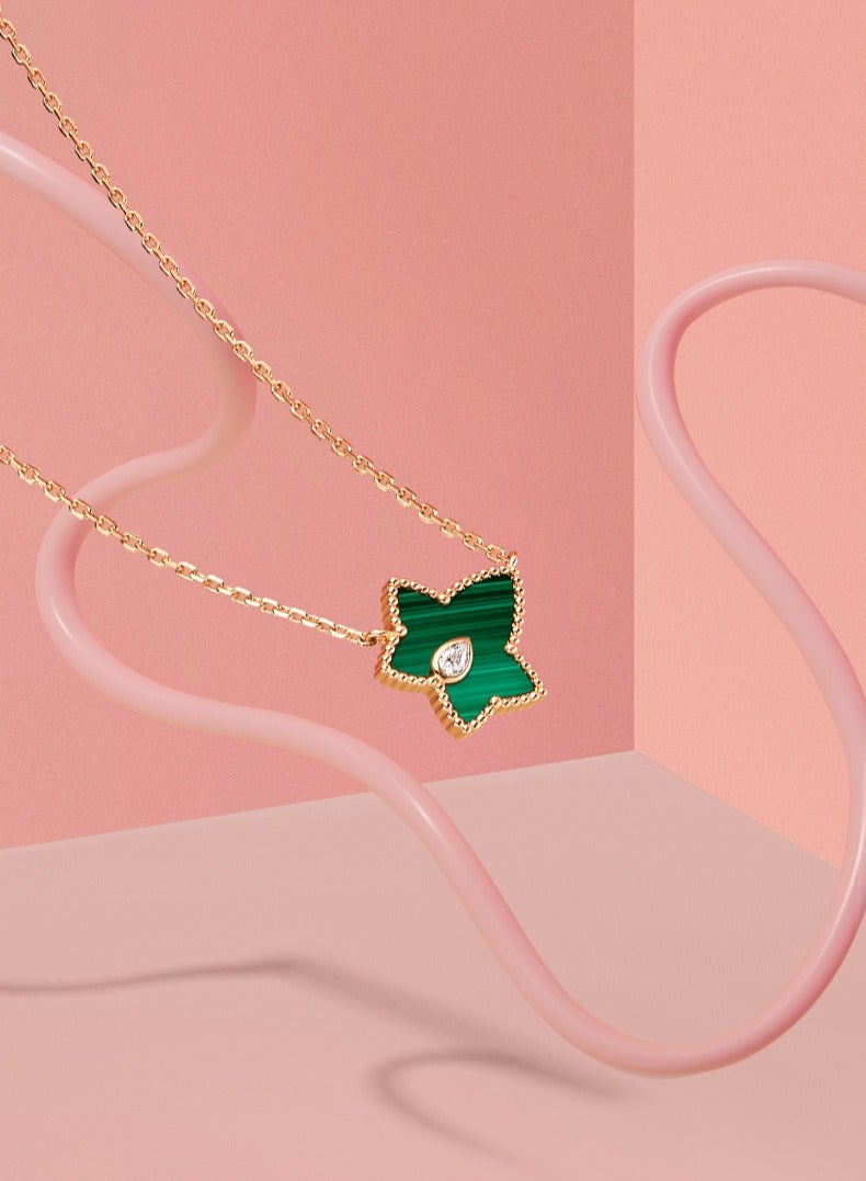 LOLA ROSE Women's Lola Rose Ivy Necklace - Delicate Green Leaf Pendant Necklace, Elegant and Luxurious Gifts for Women, Fashion 2025 Fashion Jewelry, Perfect for Eid al-Fitr, Weddings and Special Occasions  - Image 2