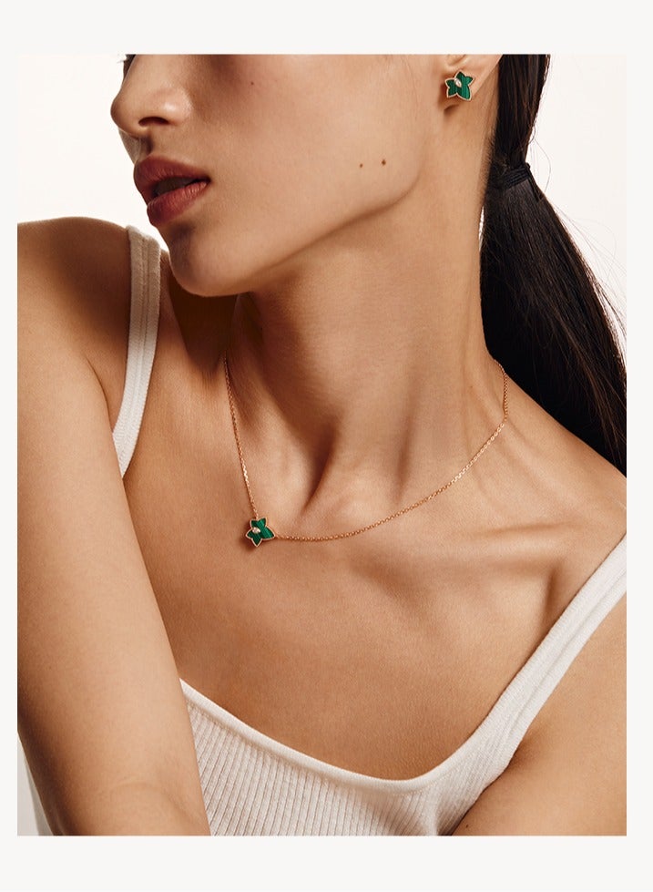 LOLA ROSE Women's Lola Rose Ivy Necklace - Delicate Green Leaf Pendant Necklace, Elegant and Luxurious Gifts for Women, Fashion 2025 Fashion Jewelry, Perfect for Eid al-Fitr, Weddings and Special Occasions  - Image 5