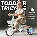 Umatoll Toddler Tricycle for 18 Month to 4 Year Old Boys GirlsToddler Bike Toys with Adjustable SeatLightUp WheelsBirthday Gift for Age 23 Green - Image 4