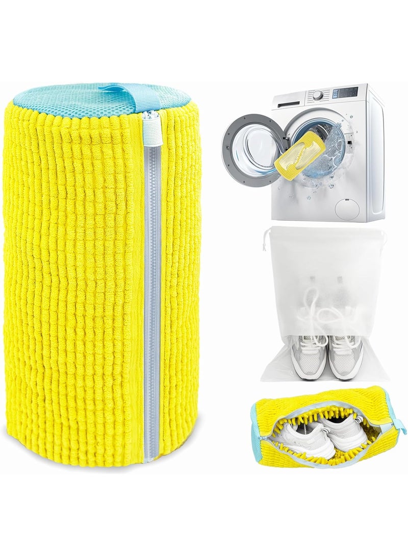 Reusable ultra-fine fiber shoe washing bag, specifically designed for washing machines, with anti deformation protection and shoe washing storage bag - Image 1