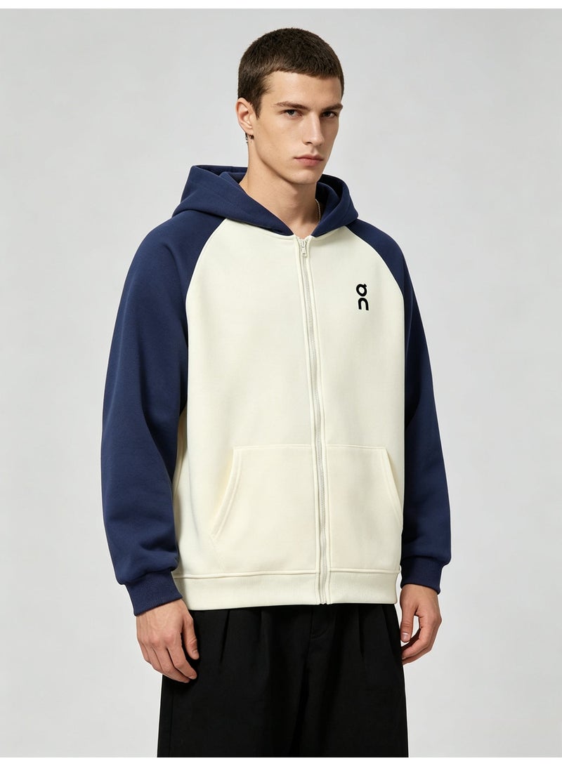 On Running Men's and women's matching raglan sleeves hooded cardigan jacket - Image 2