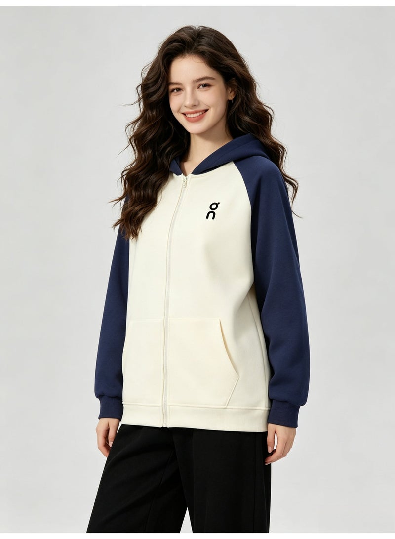 On Running Men's and women's matching raglan sleeves hooded cardigan jacket - Image 4