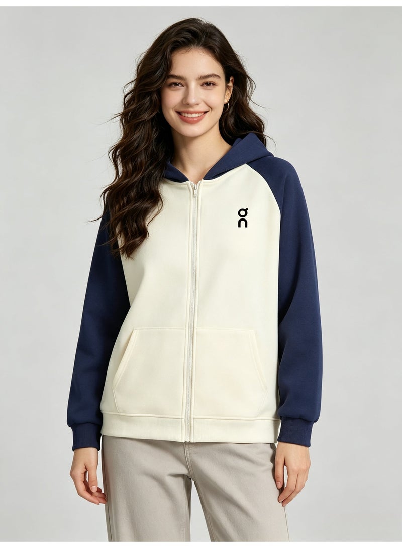 On Running Men's and women's matching raglan sleeves hooded cardigan jacket - Image 5