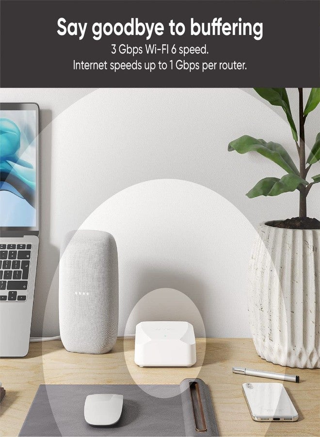 وايز نظام راوتر واي فاي 6 ثنائي النطاق Wyze AX3000، يغطي مساحة تصل إلى 1500 قدم مربع، ويدعم أكثر من 50 جهازًا، ويحل محل الراوتر وموسع النطاق، ويدعم الاتصال السلكي، مزود بمنفذين بسرعة 1 جيجابت في الثانية - عبوة واحدة - Image 2