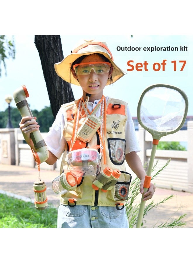 Outdoor Exploration Magnifying Glass Children's Insect Collection Box Butterfly Catching Tool Scientific Experiment Insect Observation Box-Specifications:Insect Observation Box Luxury Set [color Box Packaging] Special For E-commerce  - Image 2