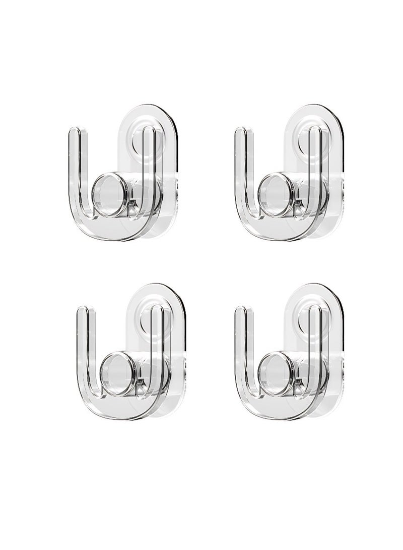Generic 4 Pieces Hook Holder Plastic Special for Hanging Slippers or Flip Flops, Wall Slipper Hook, Bathroom Slippers Rack, Slipper Shoe Rack, Bathroom Accessories  - Image 1